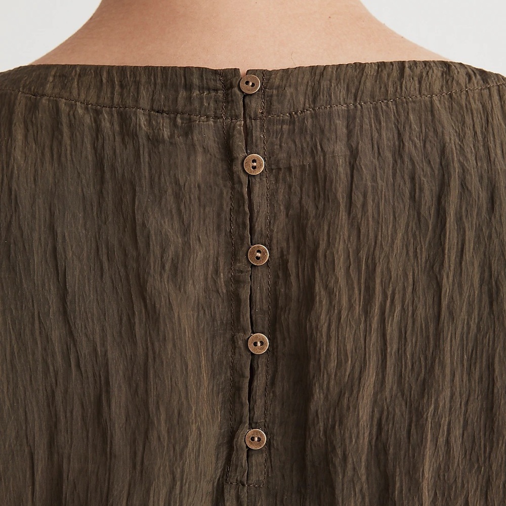 NEW / Madewell Pleated Crewneck Top - Picture 4 of 8
